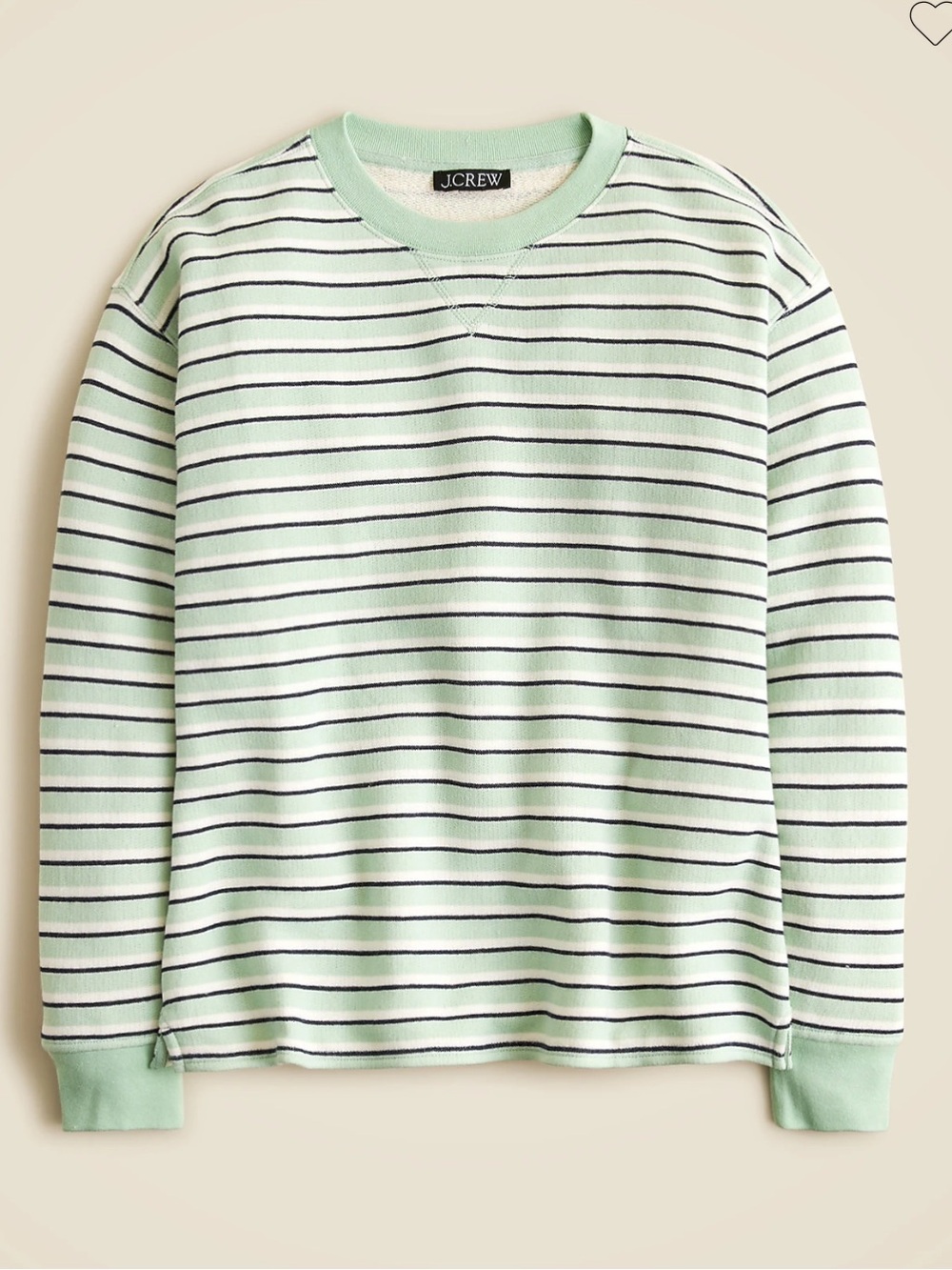 J Crew Heritage Terry Relaxed Crewneck Sweatshirt - Size S NWT